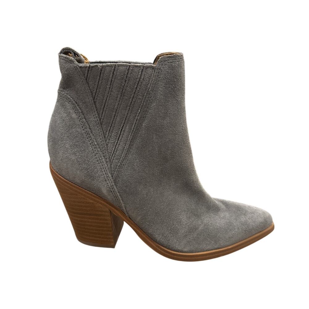 AD 🔆| Marc Fisher Gadri Chelsea Ankle Boots Size 6.5 Grey Suede - Picture 2 of 6